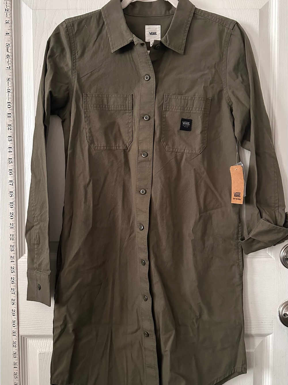 Vans Olive Green Button-Front Shirt Jacket